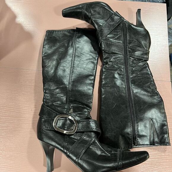 CL by Laundry Montoya Black Boots 9.5 - Picture 1 of 5